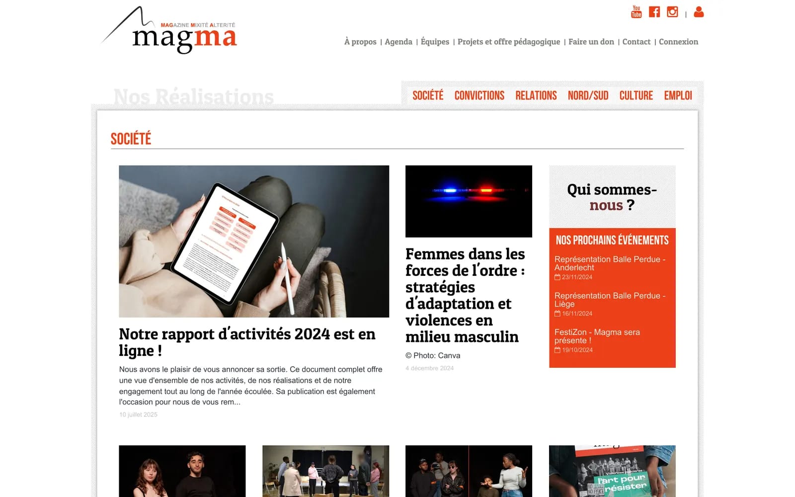 Accueil de l'ancien site mag-ma.org